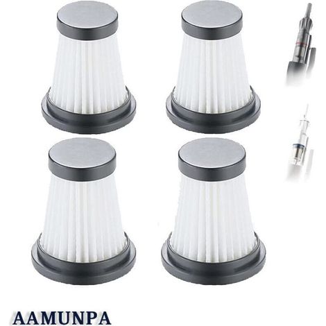 Lot de 4 filtres HEPA de rechange pour aspirateur sans fil pour Moosoo K12 K12 Pro K13, pour Genius Invictus One 1.0 X7 / 2.0, pour accessoires de filtre pour aspirateur à main Foxnovo 13KPA (1/4)