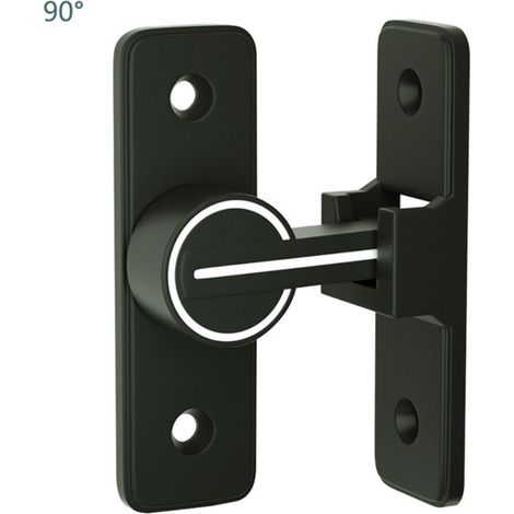 Verrou rotatif en alliage de zinc 90/180 degrés pour portail, porte coulissante de sécurité, verrou lumineux pour préserver l'intimité, idéal pour les portes de grange.