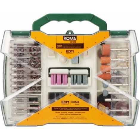 Set mit 150 Zubehörteilen für rotierendes Mini-Multitool Art.-Nr. 08709 Koma Werkzeuge 08734 (1/3)