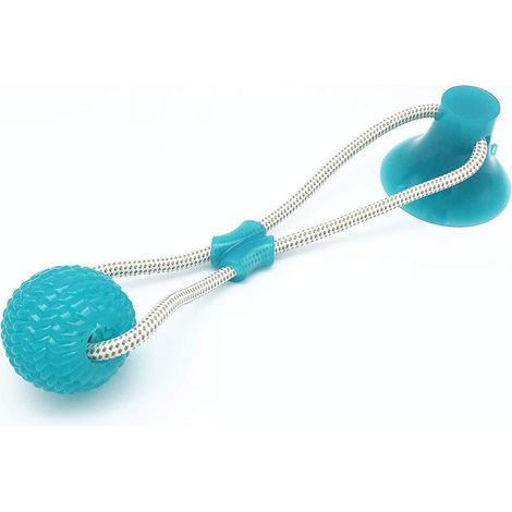 Jouet molaire multifonction pour animaux de compagnie, balle rebondissante avec ventouse puissante, nettoyage durable des dents (1/2)