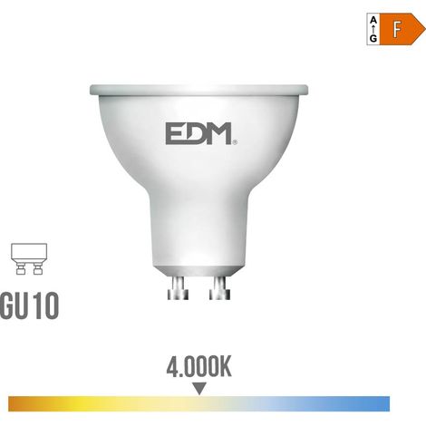 GU10 dichroitische LED-Lampe (10 W, 4000 K, 932 lm) IP20 Ø5 x 6,4 cm
