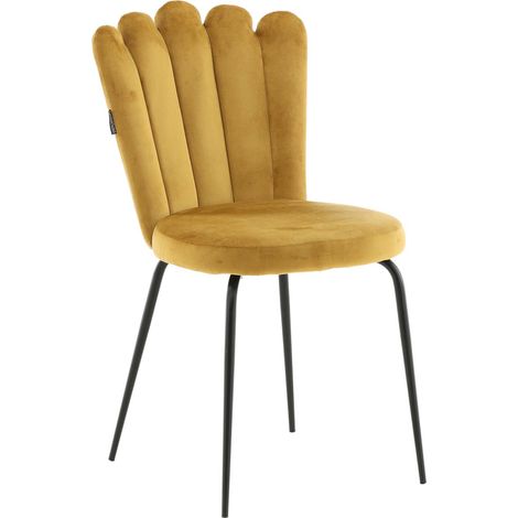Limhamn Esszimmerstuhl Velour gelb. (1/5)