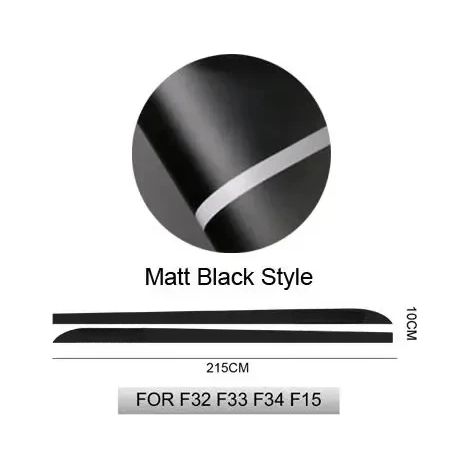 (Tapis pour 215 cm) 2 autocollants de bas de caisse latéraux pour BMW E90 E92 E93 F20 F21 F30 F31 F32 F33 F34 F15 F10 F01 F11 F02 G30 (1/3)