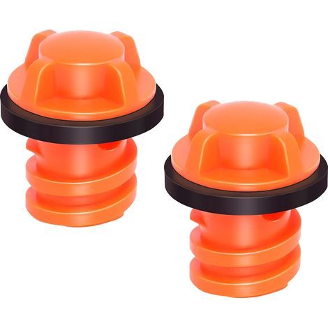 Juego de 2 tapones de drenaje de repuesto compatibles con neveras Yeti/Rtic Cooler 20 35 45 65 110, tapones de drenaje pequeños con diseño antifugas, color naranja. (1/5)