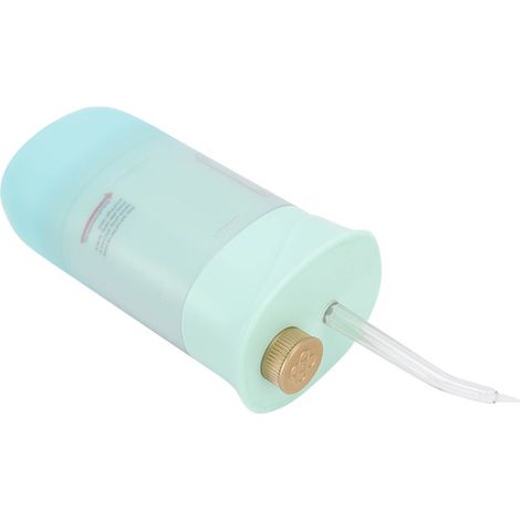 Tragbarer elektrischer Munddusche mit ausziehbarem Akku, Hochdruck-Munddusche S57 Grün, wiederaufladbarer Wasserstrahl-Zahnreiniger