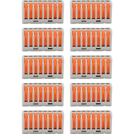 Borne de serrage de bloc de fil, conducteur rapide, connecteur de câble dur Flexible PCT218 10 pièces (1/5)
