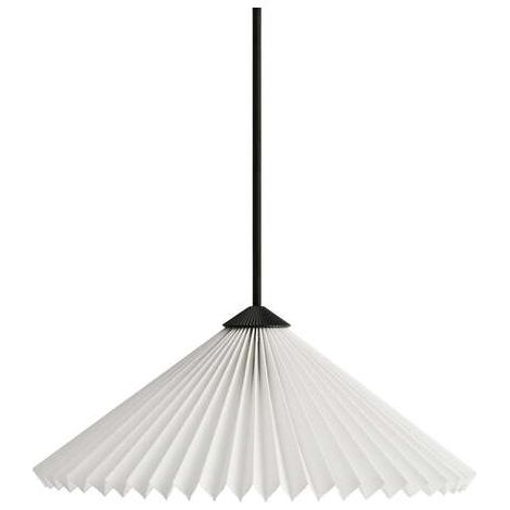 [NEUWERTIG] B-Ware HAY Matin Pendelleuchte Deckenleuchte Weiß Baumwollschirm Fächerdesign Leuchte (1/2)