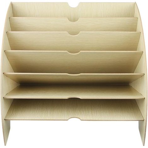 File Organizer, Wooden Sorter, Paper Tray, Office Storage for A4 Paper, Magazines and Documents (36.5 x 28 x 28 cm)