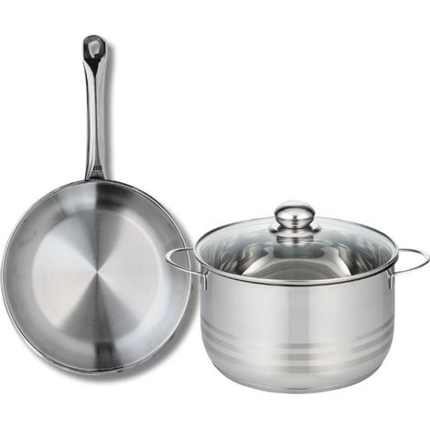 Ensemble de 1 Poêle de cuisson 24 cm et 1 faitout 20 cm Elo Profi Brillant (1/5)