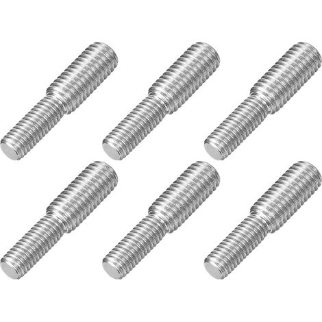 Doppelseitiger Gewindedübel – 6er-Pack – Edelstahl 304 – Reduzierstück M8 auf M10 – Befestigung für Möbel und Maschinen – 20 mm (1/5)