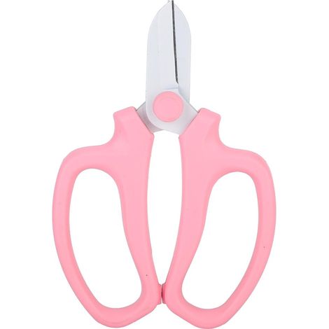 Une paire de sécateurs de jardin en acier à haute teneur en carbone, adaptés à la taille des branches épaisses et pouvant également être utilisés pour la taille des bonsaïs (rose clair). (1/5)