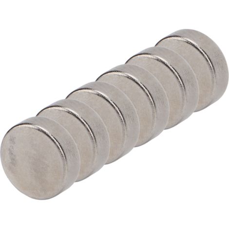 100 aimants disques en néodyme, magnétisme puissant, kit d'accessoires pour réfrigérateur à monter soi-même, dimensions : 6 x 2 mm / 0,24 x 0,08 pouce (1/5)
