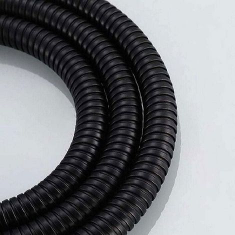 Tuyau de douche en acier inoxydable noir raccords de pommeau de douche à main tuyaux accessoires de salle de bain tuyau en caout (1/4)