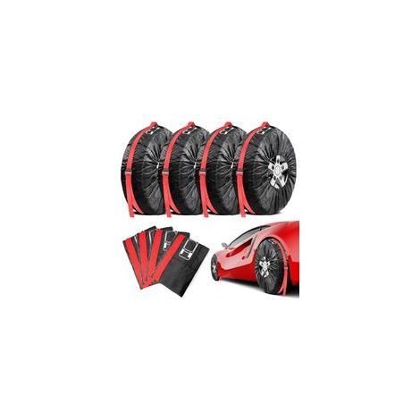 Housse de Protection Pneu 4 Pièces 18-22" Housse Roue de Secours Housses Pneus Auto (diamètre 80 cm)