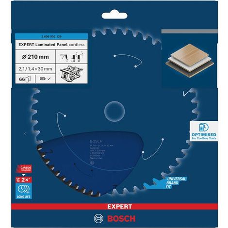 Bosch EXPERT Laminated Panel Kreissägeblatt 210x2,1x30 mm Z66 - 2608902129 (1/2)