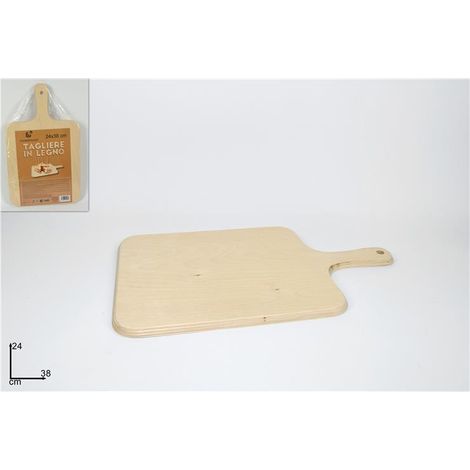 DUE ESSE DISTRIBUZIONI Tagliere Classico Legno 24 x 38 Cm Beige