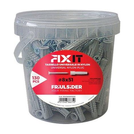 TASSELLO NYLON FIXIT VITE TSP PROMOPACK FRIULSIDER - MM 8X51 CF=PZ 130- 1 confezioni