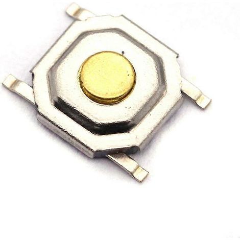 4000 boutons-poussoirs tactiles SMD 4x4x1,6 mm, micro-interrupteurs, tête en cuivre, 4 broches (1/5)