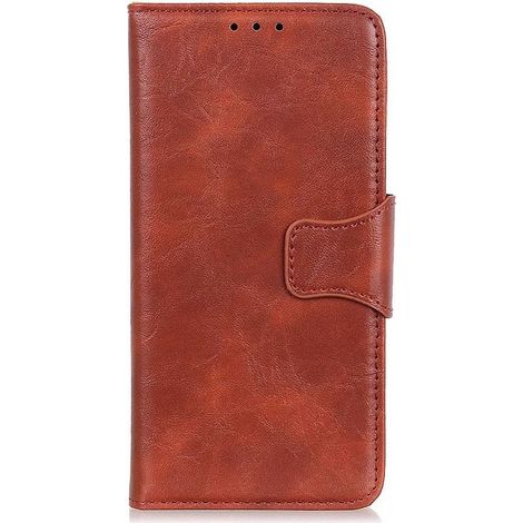 Coque portefeuille pour Xiaomi Redmi 10 2022 - Marron - Étui avec rangement cartes