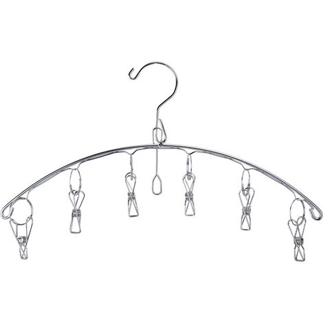 1 cintre à linge d'intérieur en acier inoxydable pour sous-vêtements, chaussettes et vêtements (1/4)