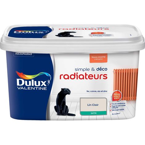 Peinture De Rénovation Simple & Deco Radiateurs Satin Lin Clair 2 L - Dulux Valentine