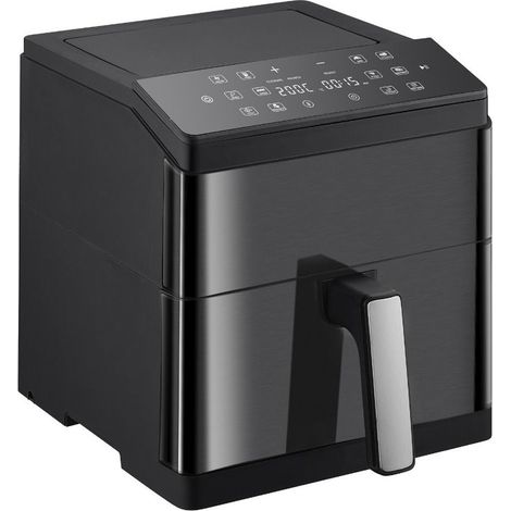 Digitale Heißluftfritteuse mit 12 Programmen und einstellbarer Temperatur (6,5 Liter Fassungsvermögen) BPA-frei