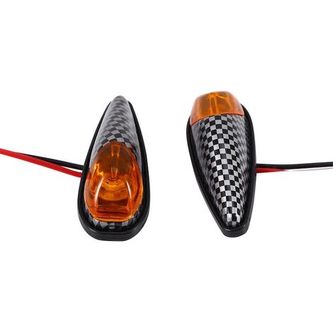 Clignotants moto Bizaical, feux LED ambrés, pack de 2, dimensions 6x3x2 cm, indicateurs de direction jaunes pour deux-roues. (1/5)