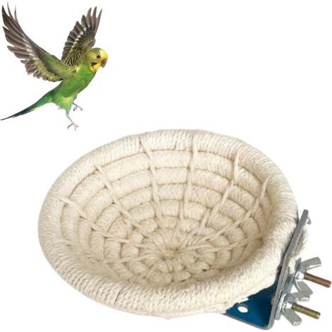 Nistkasten aus Baumwollseil für Wellensittiche, Sittiche, Nymphensittiche, Conures, Kanarienvögel, Finken, Unzertrennliche und kleine Papageien (1/4)