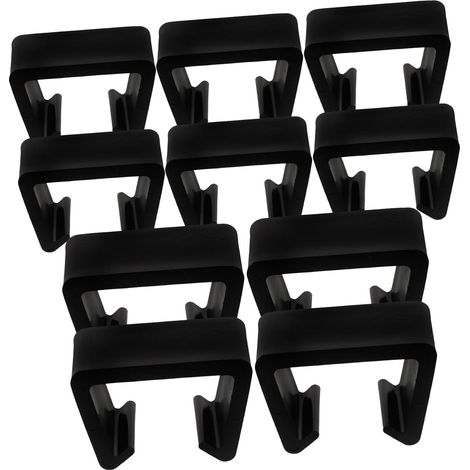 Lot de 10 Clips de Fixation pour Meubles en Rotin, PP Noir, pour Canapé et Chaise de Patio, Installation Facile, Usage Extérieur (1/5)