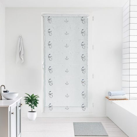 Modulable brodé au style marine Bleu Marine 58x90 cm