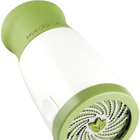 Tritatutto per coriandolo, macina coriandolo, tritatutto per erbe aromatiche, grattugia per formaggio, grattugia in acciaio inox, 17 x 6 x 7,3 cm, bianco/verde (1/5)
