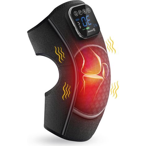 Masseur de Genou Sans Fil,Soulagement des douleurs articulaires,fonction de vibration,4 niveaux de chauffage graphène,Cadeau pour maman et papa (1/5)