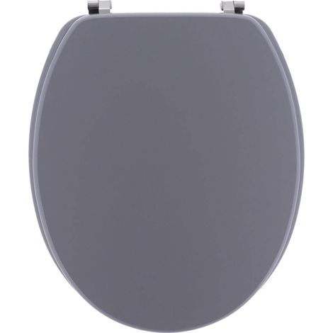 Wc-deckel mdf 18 zoll edelstahl-befestigungen - grau - Tendance