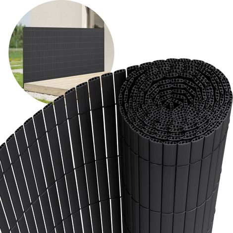 ECD Germany Cañizo de PVC 100 x 800 cm (2x 4m) Antracita Valla de Proteccion de 3 Pesos de Refuerzo Cortavientos Decorativo Resistente a los Rayos UV para Jardín Pantalla Impermeable de Privacidad (1/5)