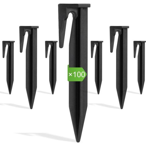 Piquets de sol pour tondeuses robotisées, lot de 100, ancrages universels pour tondeuses robotisées, crochets pour clôtures de délimitation (1/5)