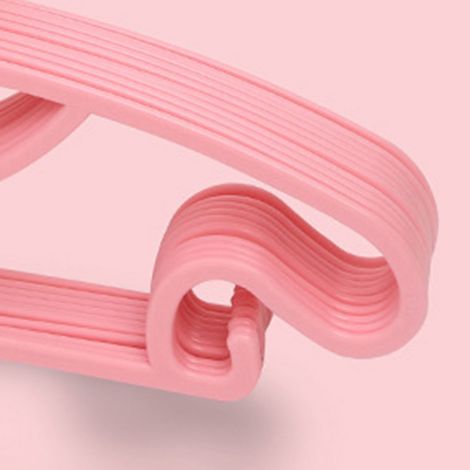 Kinderkleiderbügel [10 Stück] Verdickte Kunststoff-Kleiderbügel mit Schleife, rosa, 27 x 17 cm – robustes PP-Material, Schleifendesign (1/4)