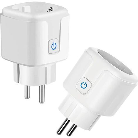 Prise intelligente WLAN 16A, prise intelligente 3680W avec télécommande et contrôle vocal, prise intelligente Alexa mesure la consommation d'énergie, prise WiFi 2.4G compatible avec Alexa et Google Ho (1/4)