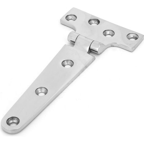 Beyamis Charnière en T en acier inoxydable épais pour porte d'entrée ou portail, 151 x 75 x 4,5 mm (1/5)