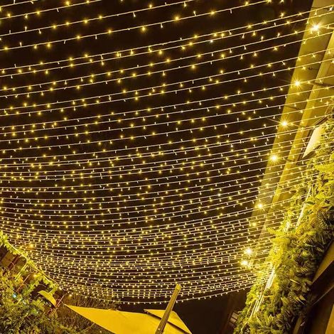 LED-Lichterkette, 100 m, 1000 LEDs, IP44 wasserdichte Weihnachts-Lichterkette mit Fernbedienung und Timer, 8 Modi, Party-Dekoration für Weihnachten, Geburtstag, Hochzeit, Wohnzimmer, Warmweiß (1/5)