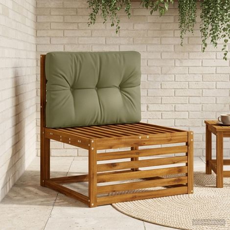vidaXL Coussin de dossier de palette VIANEN 100 % polyester Vert olive (1/5)
