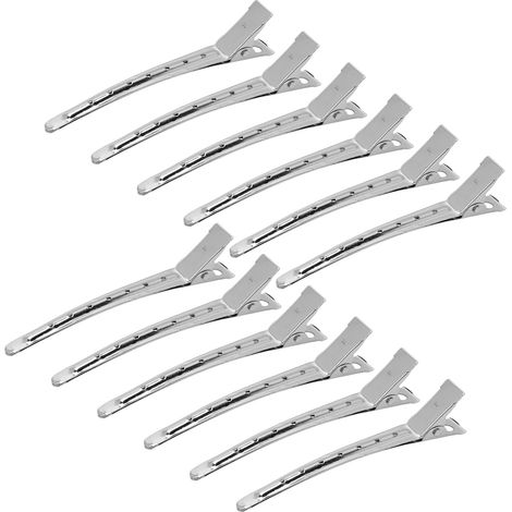 Lot de 12 pinces à cheveux professionnelles en acier inoxydable pour salon de coiffure à domicile ou en salon, outil de coiffure portable (1/5)