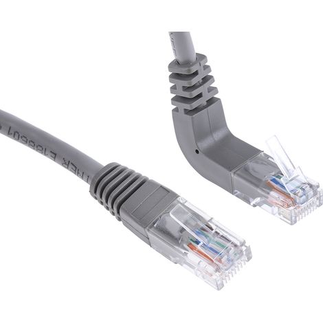 Câble Ethernet cat 5e Avec connecteur gaine PVC Gris / , U/UTP, 2m ( Prix pour 1 ) (1/3)