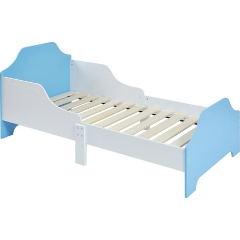 Two Tone Toddler Bed Frame - L143 x W77 x H60 cm - White/Blue