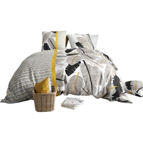 Housse couette + 2 taies 220 x 240 cm Plumes (1/4)