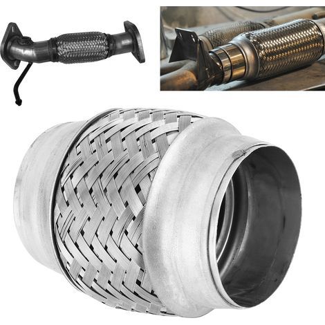 Tubo di scarico flessibile in acciaio inox, diametro 2,5 pollici, lunghezza 4 pollici, soffietto universale (1/5)
