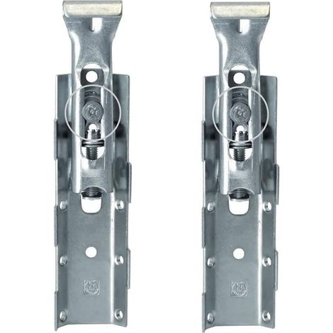 Evotrade – Crochets réglables invisibles en acier – Fixation murale pour meubles – Capacité 270Kg – Vissage rapide en 3D – Vendu par paire (2Pcs) (1/2)