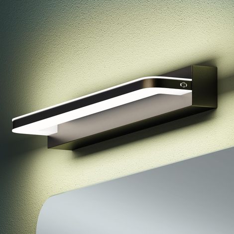 Mai & Mai Spiegelleuchte 40cm LED Badlampe  Spiegellampe, 4000K Badezimmer Lampe  LED Wandleuchte Sandschwarz 9W SparkLuxe