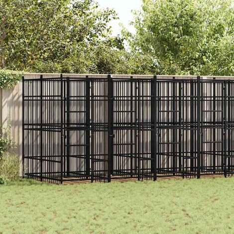 Outdoor-Hundezwinger Stahl 12,9 m²