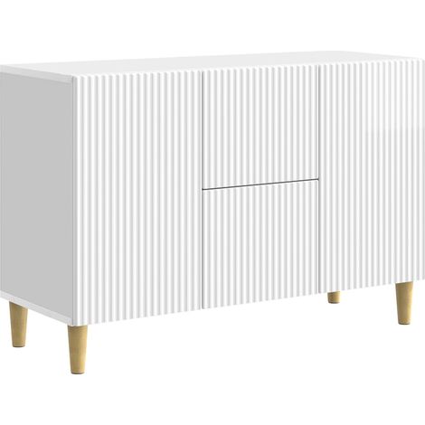 Credenza Bianco Lucido 89 x 34,5 x 60 cm Legno ingegnerizzato vidaXL