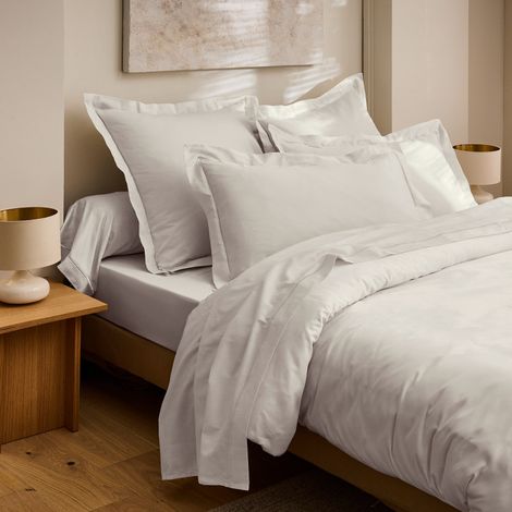 Drap Plat "Prestige" 100% Satin de coton Peigné 120 fils/cm² Coton Pur - Prestige Sable - 270 x 300 cm pour lit King size - Prestige Sable - 240 x 300 cm pour lit 2 places